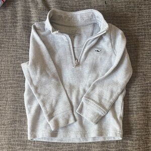 Vineyard Vines Men's Heather Light Gray Quarter-Zip Pullover